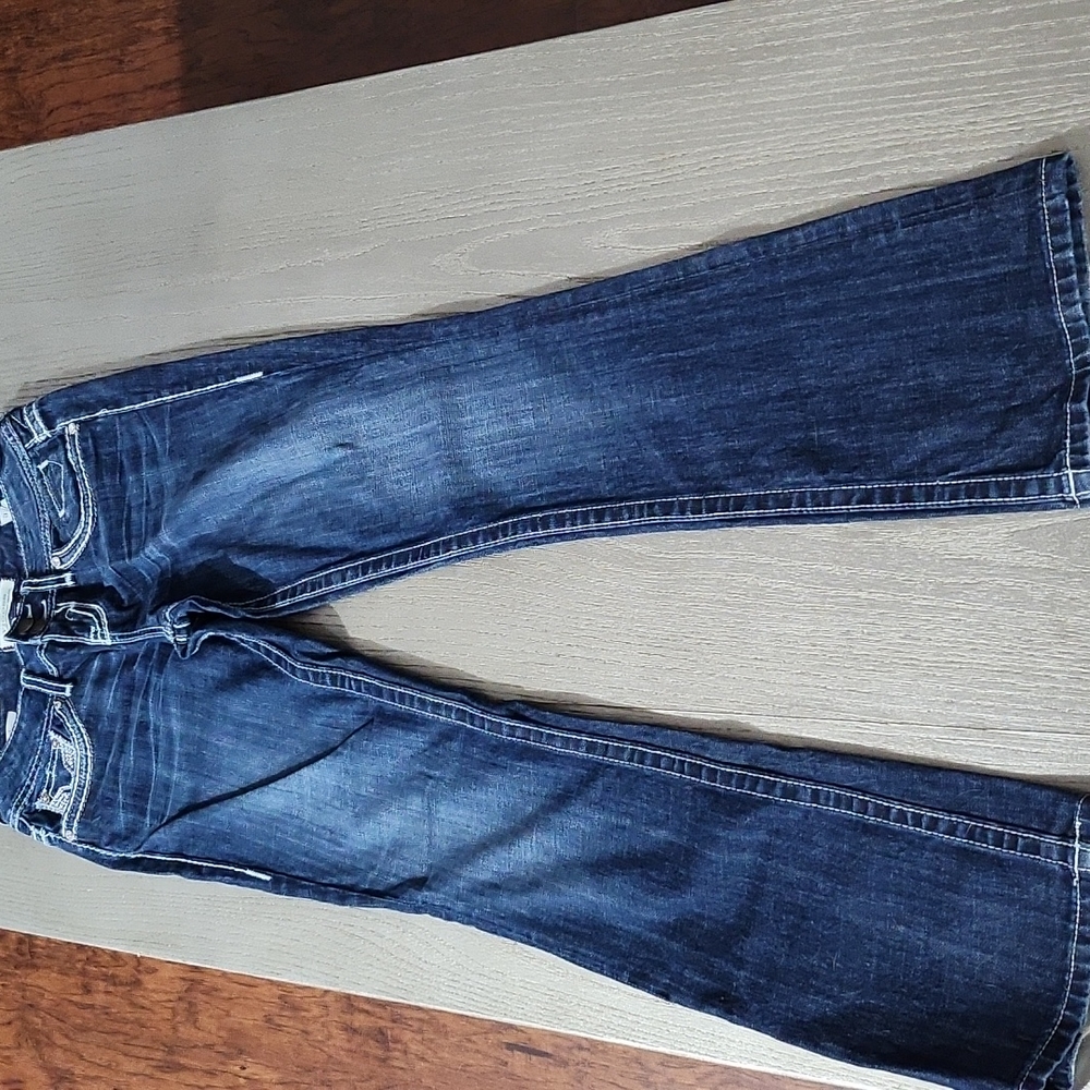Vigoss Dark Wash Womens Jeans - Size 27. Inseam 33. Boot Cut.